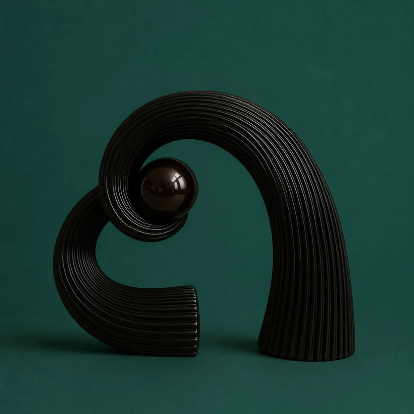Modern Abstract Spiral Sculpture – Elegant Tabletop Decor for Home & Office