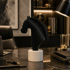 Modern Horse Head Statue – Elegant Home & Office Decor