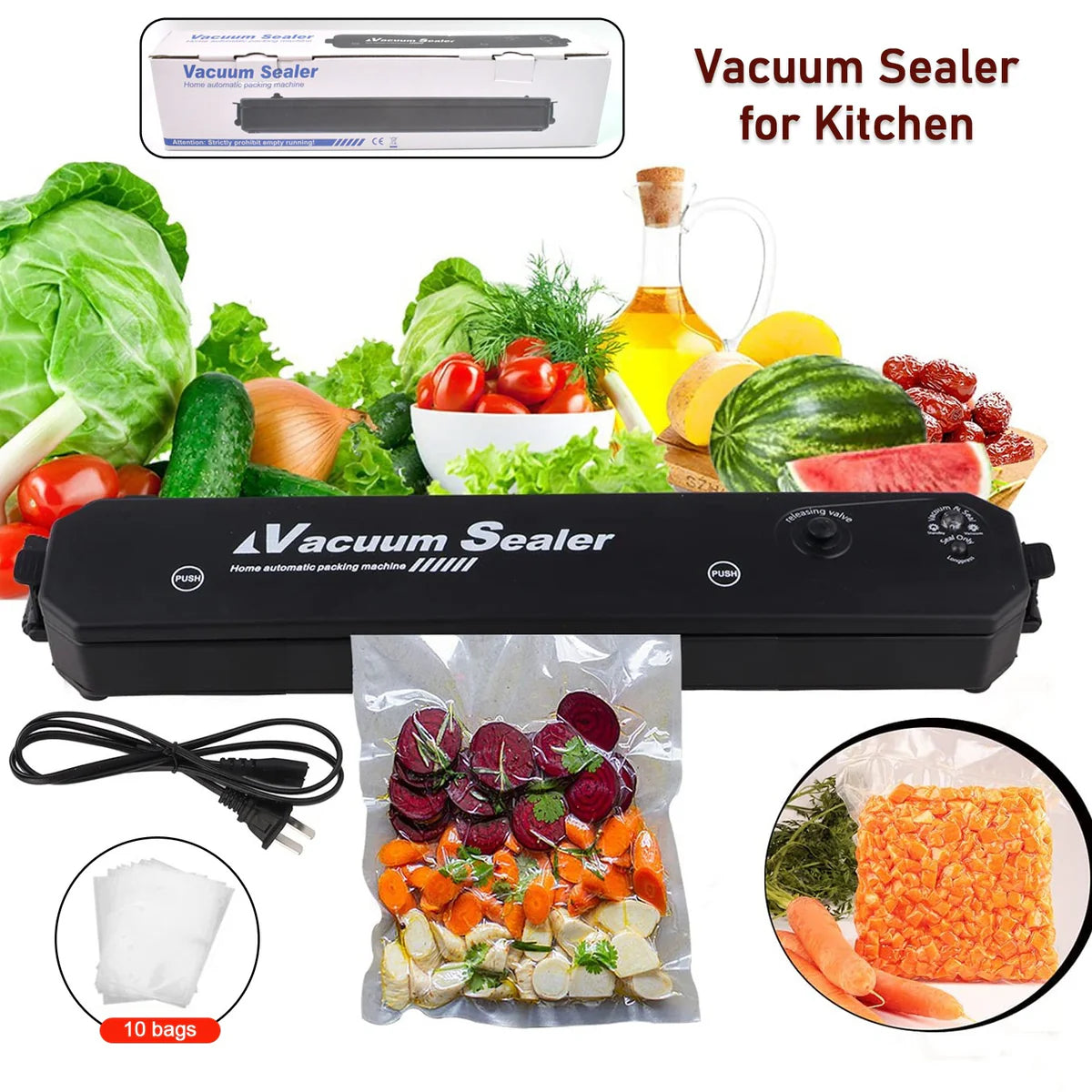 Automatic Vacuum Sealer Machine - Extend Food Freshness