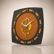 Premium Geometric Designer Wall Clock | Luxury Square Decorative Clock for Living Room, Office & Bedroom