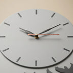 Premium Grey Botanical Designer Silent Wall Clock | Minimalist Decorative Wooden Clock for Living Room, Bedroom & OfficePremium Grey Botanical Designer Silent Wall Clock | Minimalist Decorative Wooden Clock for Living Room, Bedroom & Office
