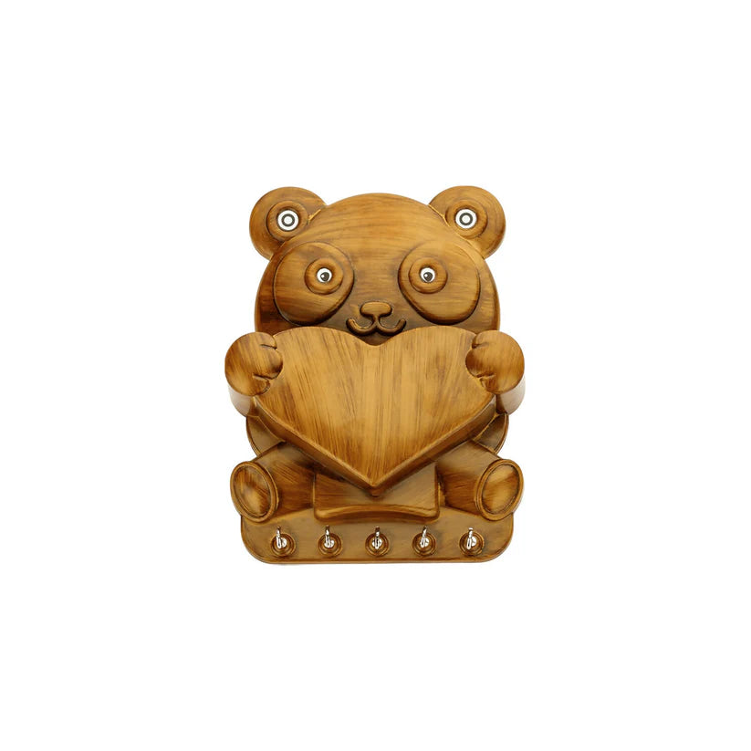 Key Holder – Cute Panda Wall Mount with Storage Pocket