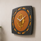 Premium Geometric Designer Wall Clock | Luxury Square Decorative Clock for Living Room, Office & Bedroom