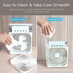 Portable Air Conditioner Fan 7 Color Changing Light (Big 1 Pc)