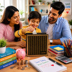 Wooden Piggy Bank – Carved Money Box for Kids Savings