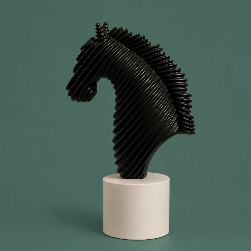 Modern Horse Head Statue – Elegant Home & Office Decor